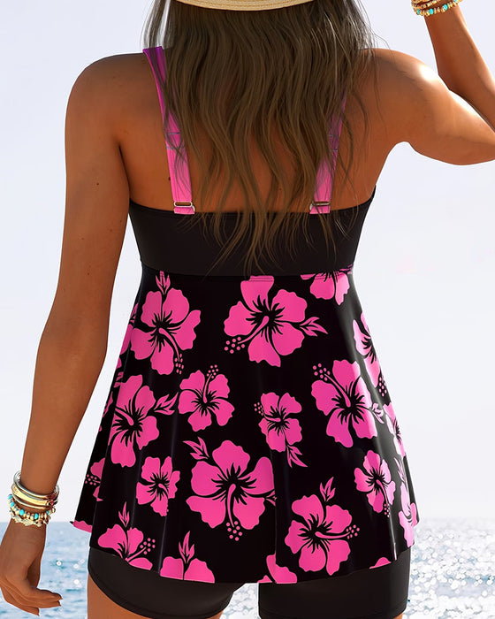 Tankini Für Urlaub Mit Muster Und Schleife