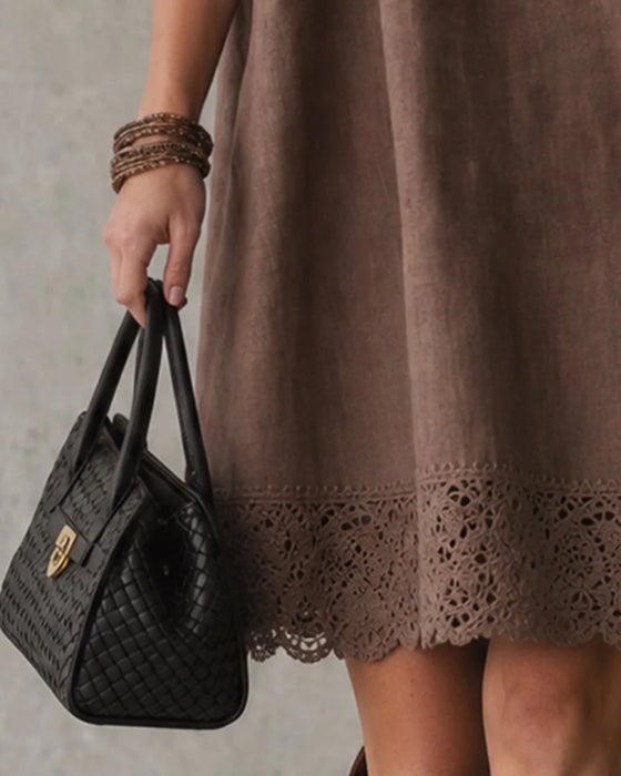 Kleid Off-Shoulder Ausgeschnitten Kurzarm