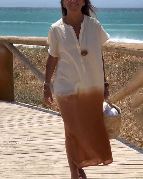Kleid Verlauf Hemd Stil Gerade