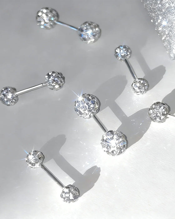 Glitzernde Diamant-Ohrringe