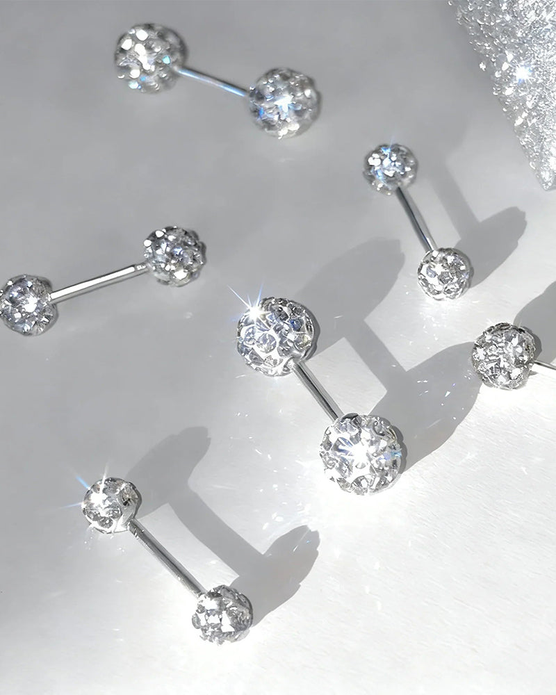 Glitzernde Diamant-Ohrringe