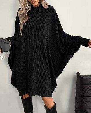 Kleid Fledermaus Ärmel Mini