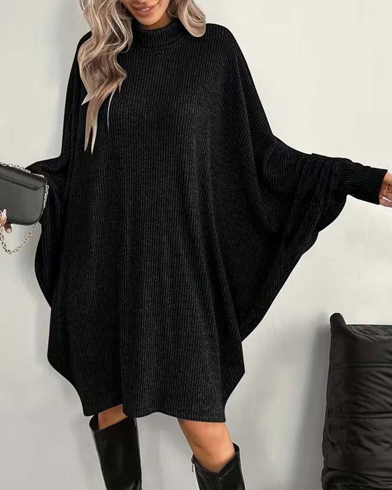 Kleid Fledermaus Ärmel Mini