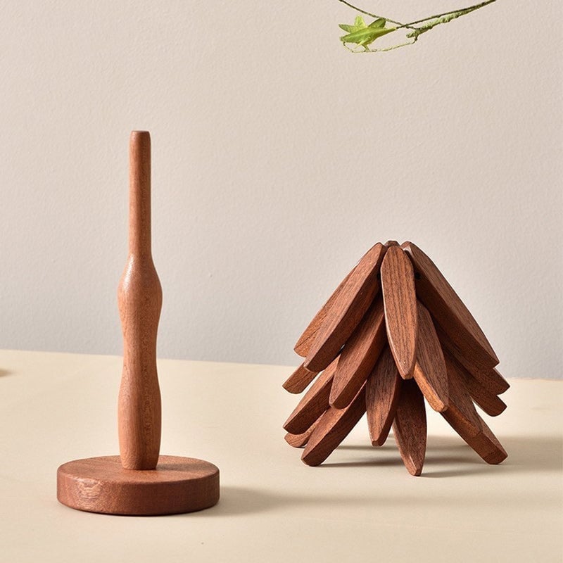👍Baum Massivholz Isolierung Platzset