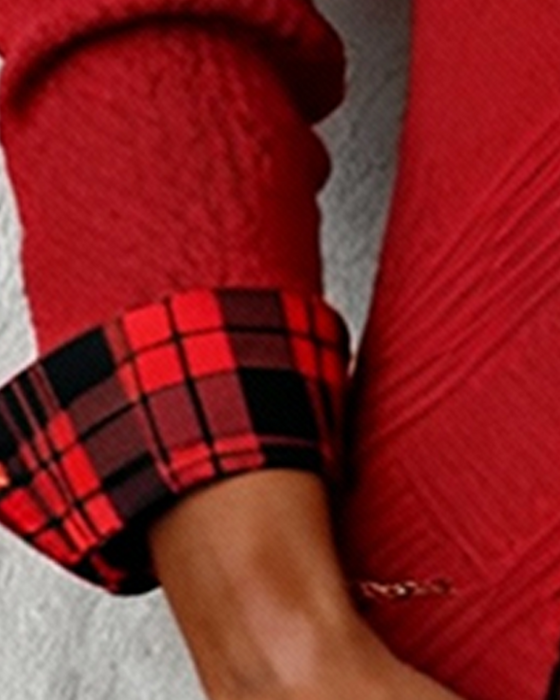 Eine stilvolle Bluse mit Karo-Patchwork-Muster