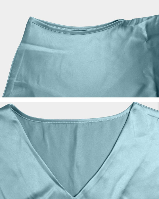 Ärmellose Bluse Mit V-Ausschnitt Und Kordelzug