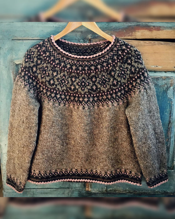 Pullover Mit Rundhals Und Farbblock Merkmalen
