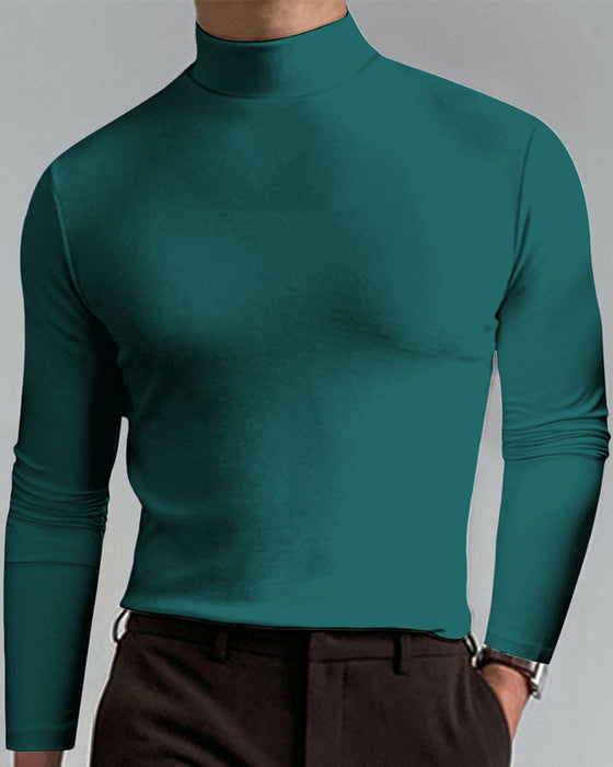 Herren Langarm T-Shirt Mit Schmalem Ausschnitt