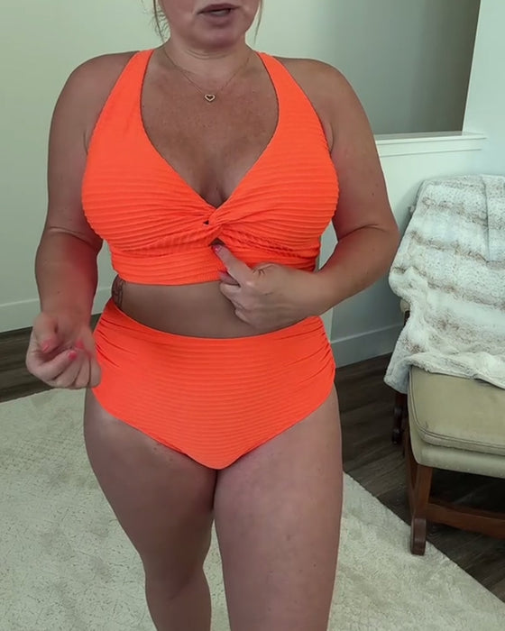 Bikini lässig einfarbig Dreieck