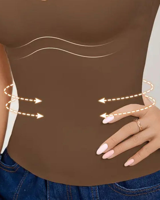 Tank Top Shapewear Breiter Träger V-Ausschnitt