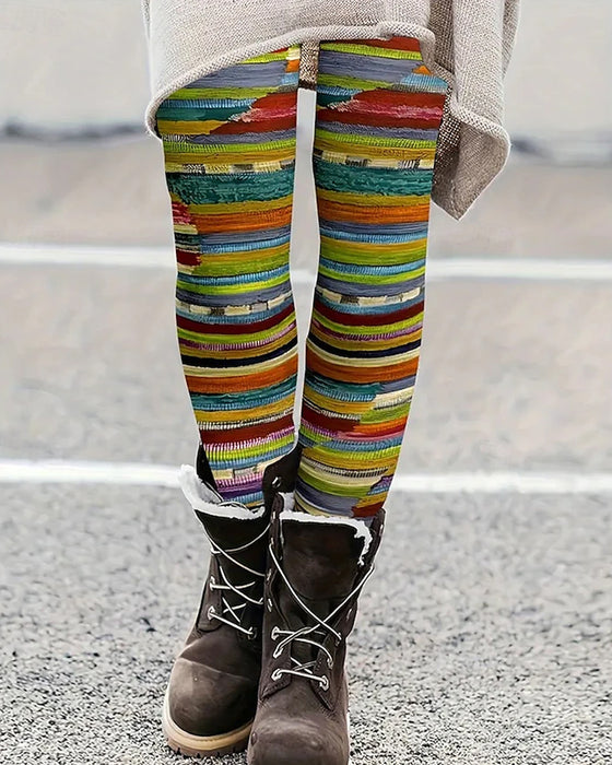 Leggings Mit Casual Und Farbblock Merkmalen