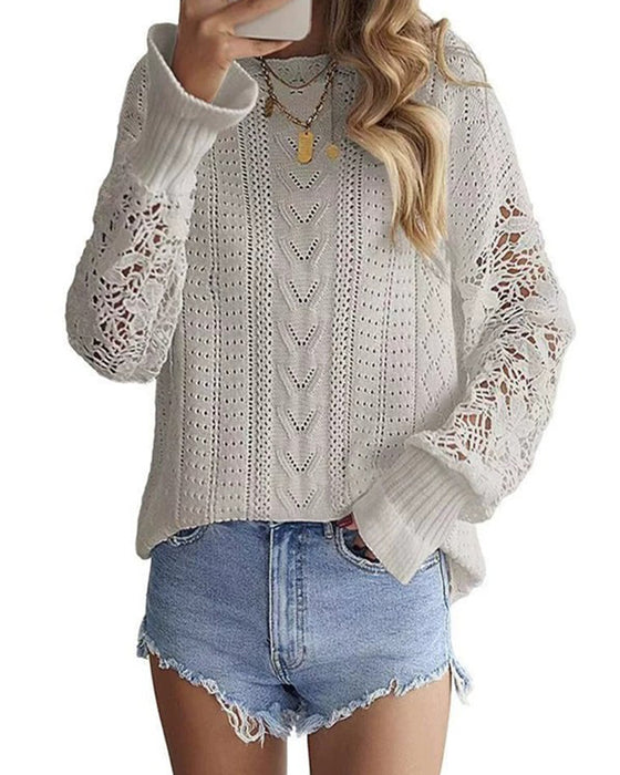 Pullover Einfarbig Rundhals