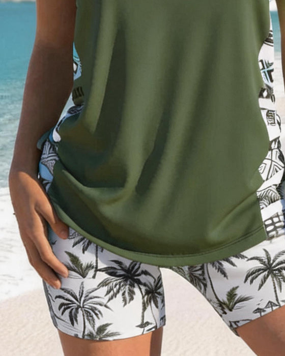 Urlaub Tankini Bedruckt Mit Kreuzträgern