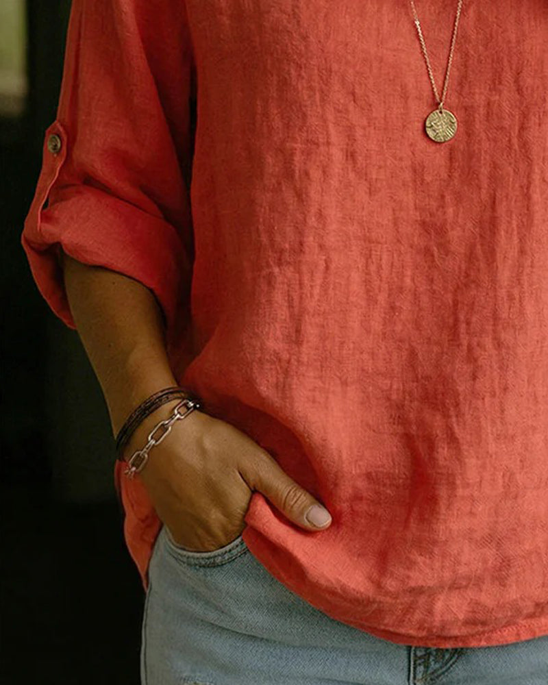 Top Umlegekragen Baumwolle