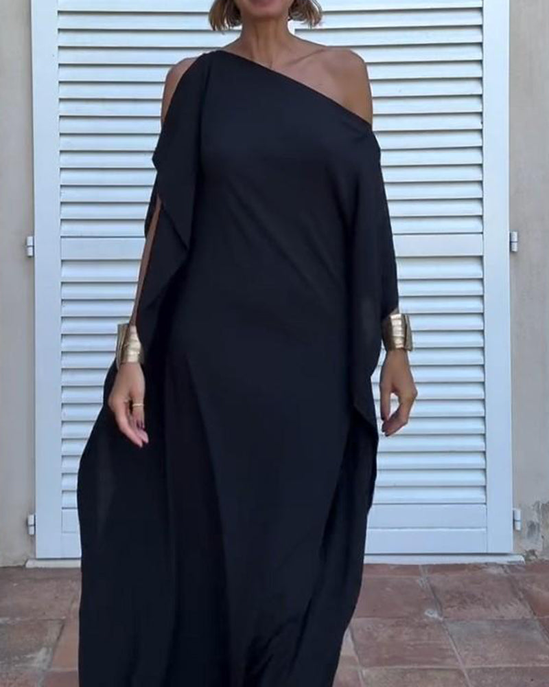 Kleid fließend einfarbig