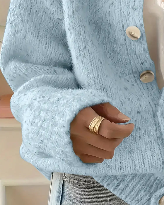 Bequemer Uni-Cardigan