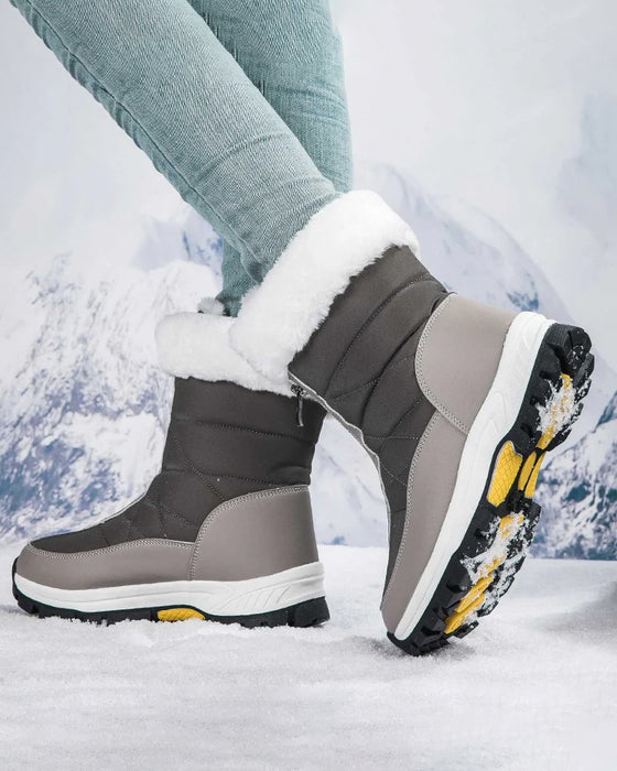 rutschfeste warme Schneestiefel mit Reißverschluss für Damen