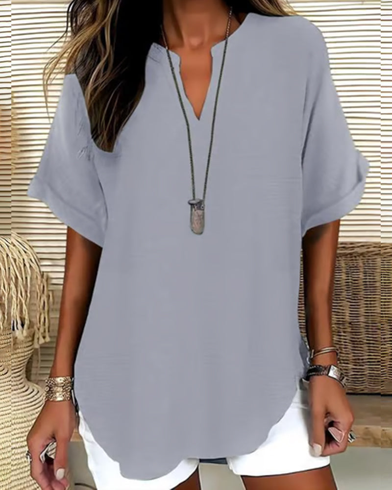Bluse lockere einfarbige damenfreizeitliche