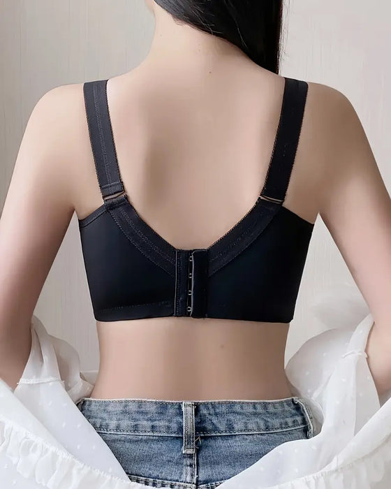 BH Elegant Voll Bedeckt Schleife Kontrast Spitze Push Up