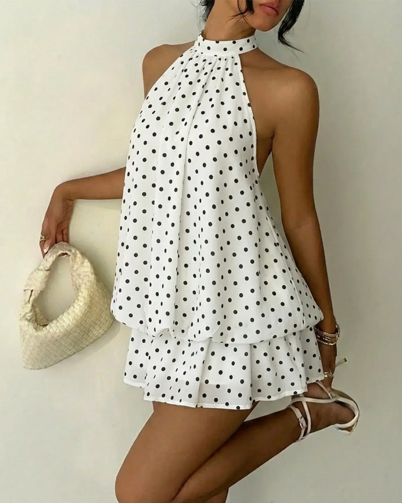 Kleid Neckholder Chiffon Mini