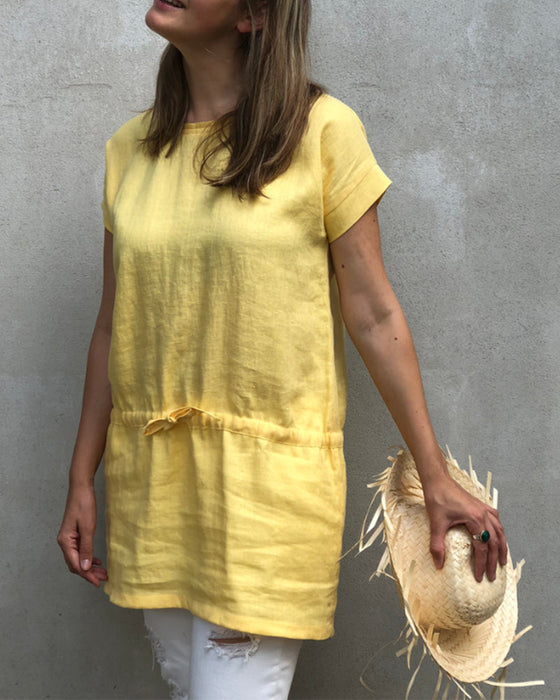 Top 100% Baumwolle einfarbig kurzärmlig