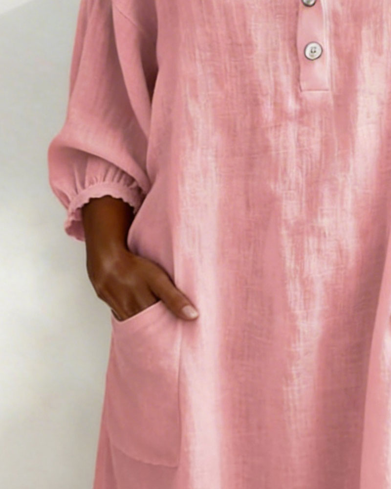 Kleid Quadratischer Ausschnitt Puffärmel