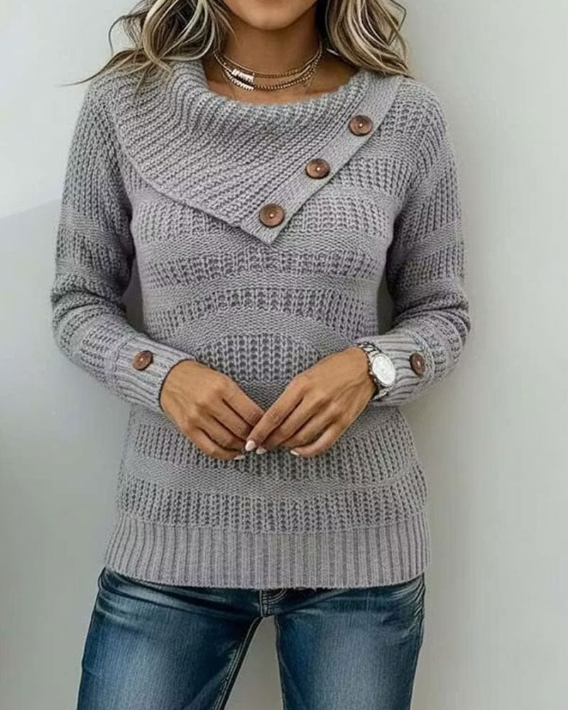 Pullover Diagonal Revers Knopf