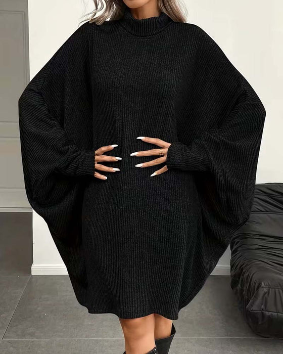 Kleid Fledermaus Ärmel Mini