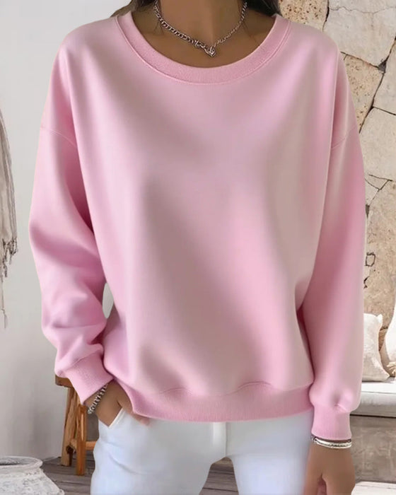 Sweatshirt casual unifarben