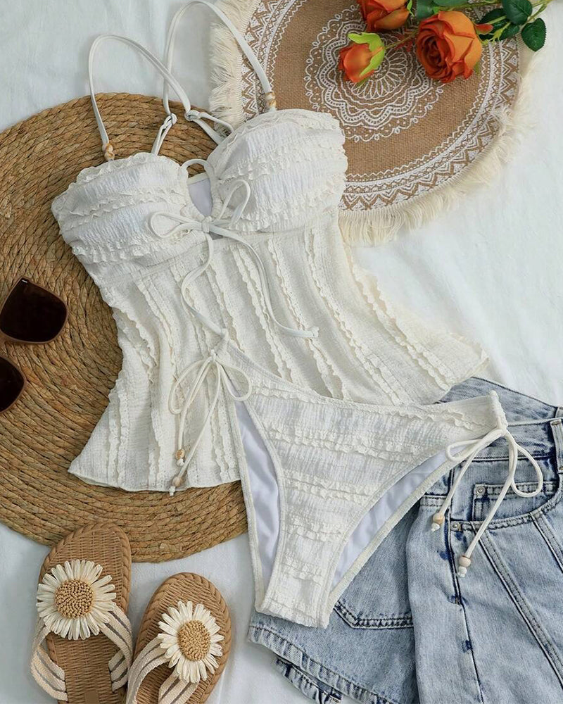 Tankini Strukturiert Mit Trägern