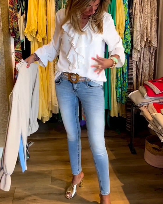 Designer-Rüschenblusen für Damen