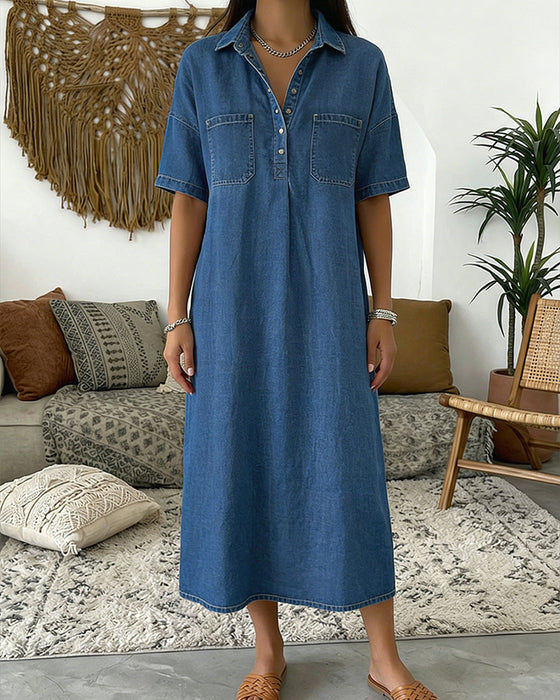 Kleid Modisch Locker Gerade