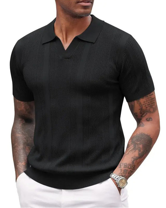 T-Shirt Polo Kragen Herren Kurzarm