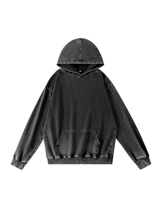 Kapuzenpullover Lässig Einfarbig Tasche