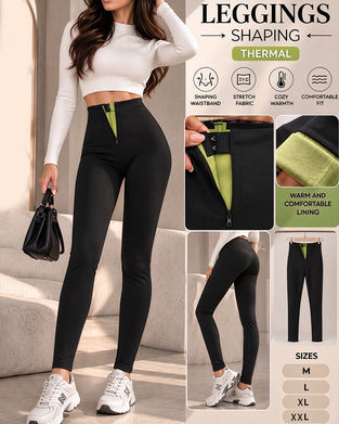 Leggings Fleecegefüttert Hohe Taille Formend