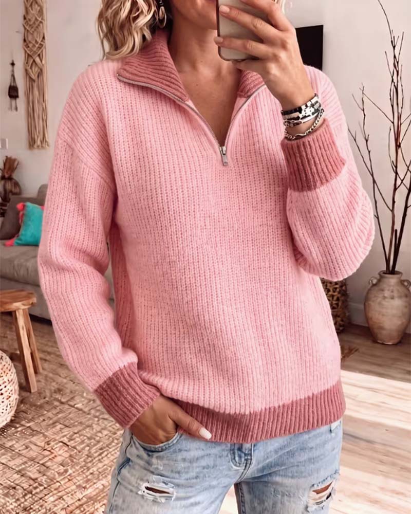 Pullover Langarm Reißverschluss