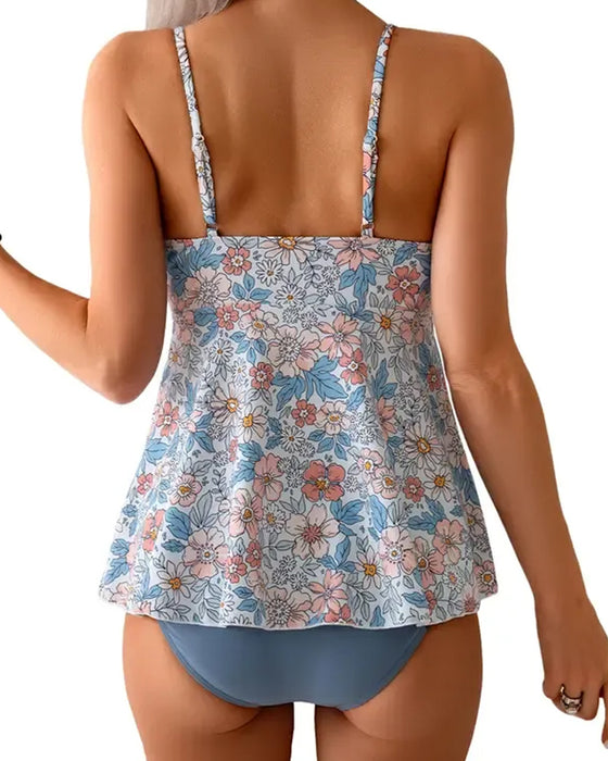 Tankini Druck Halsturm Hohl