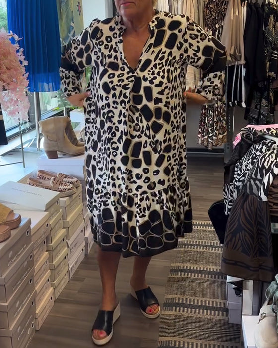 Kleid Mode Leopardenprint