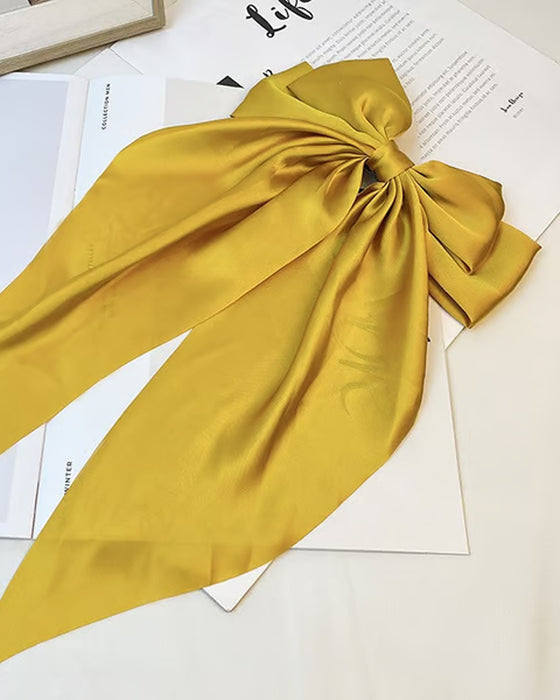 🔥 Große Schleife Haarspange Für Damen – Hochzeit & Alltag Pferdeschwanz Accessoire Mit Langem Ende