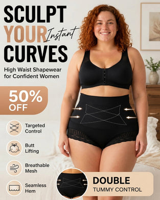 Damen-Shapewear-Slips Mit Kreuz-Bauchkontrolle