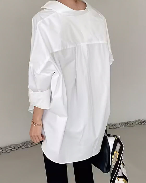 Hemd stilvoll einfarbig langärmlig