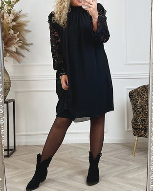 Elegantes ärmelloses Shiftkleid mit Spitze