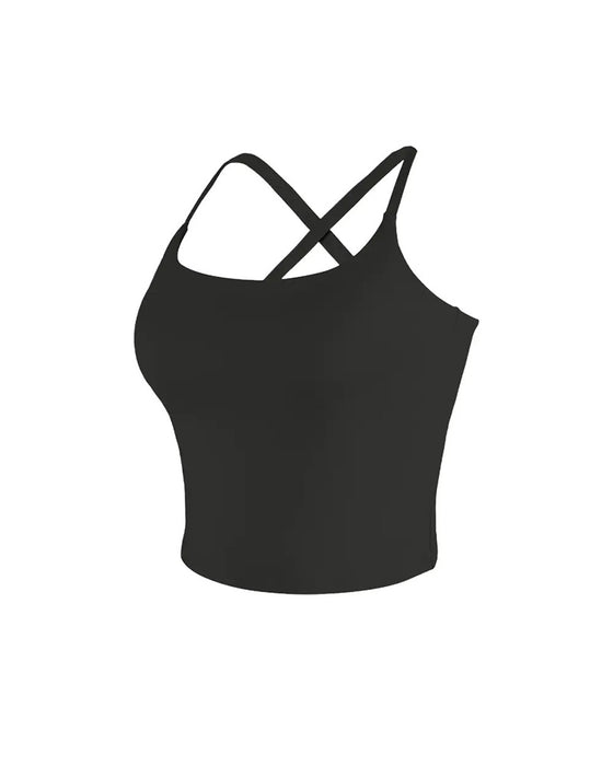 Cami Top Rücken Kreuz Einfarbig