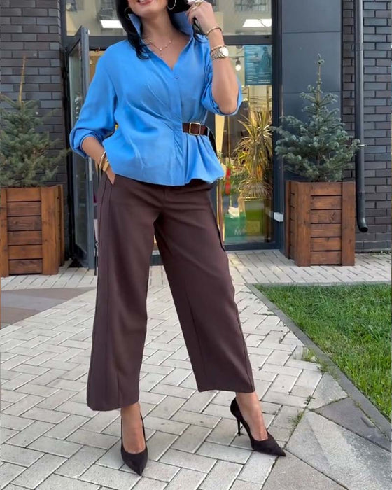 Hemd Revers Chic Stilvoll