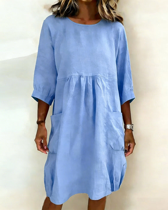 Kleid Dreiviertelärmel Weit