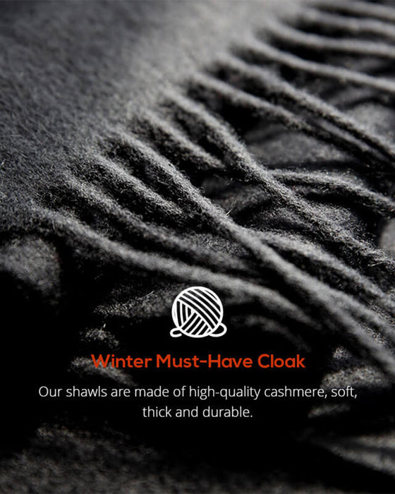 Umhang Modisch Dicker Pelzkragen Schal