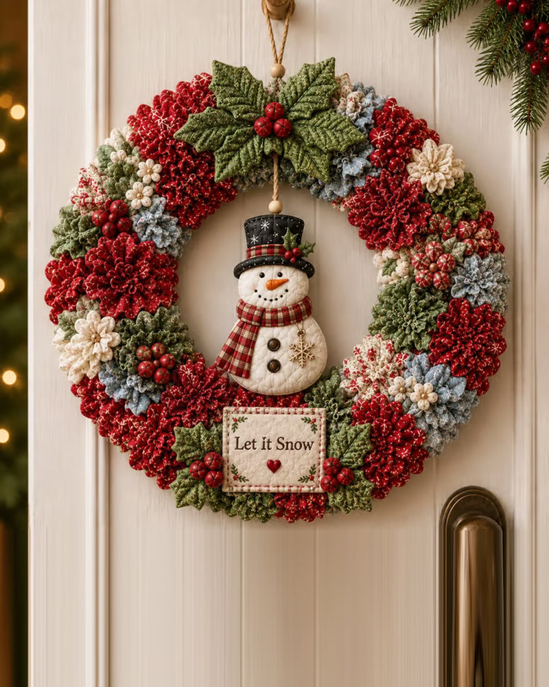 ❄️🎄 3D-Stoff-Steckkranz-Bastelset