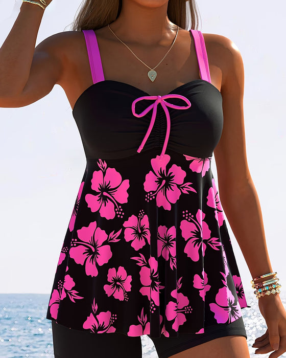 Tankini Für Urlaub Mit Muster Und Schleife