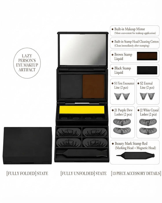 3-In-1 Eyeliner En Wimpelstempel-Set