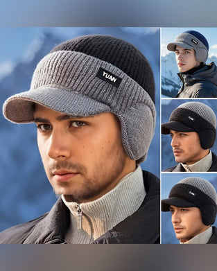 Winter Winddichte Thermische Mütze Mit Schirm